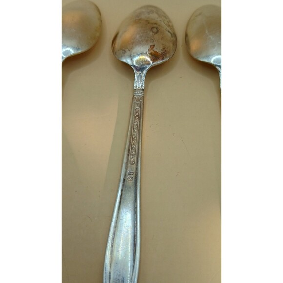 Vintage HOLMES & EDWARDS IS Danish Princess Inlaid Silver Plate - Teaspoon 5 Pcs - Picture 7 of 8